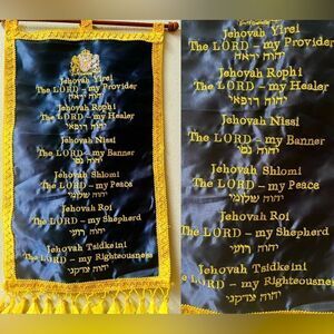 TBS MINISTRIES “HOLY NAMES OF THE LORD” SCROLL  12”X19.5”